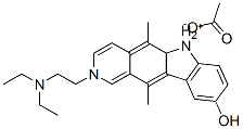 2-[2-(diethylamino)ethyl]-9-hydroxy-5,11-dimethyl-6H-pyrido[4,3-b]carbazolium acetate 구조식 이미지