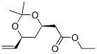 1,3-Dioxane-4-aceticacid,6-ethenyl-2,2-dimethyl-,ethylester,(4R,6S)-(9CI) 구조식 이미지