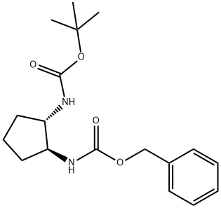 benzyl tert-butyl(1s,2s)-cyclopentane-1,2-diyldicarbaMate Structure