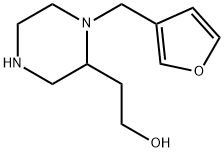 2-(1-푸란-3-일메틸-피페라진-2-일)-에탄올 구조식 이미지