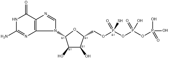 GUANOSINE-5'-O-(1-THIOTRIPHOSPHATE), RP-ISOMER SODIUM SALT Structure