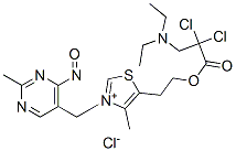 3-(2,2-dichlorodiethyl)aminopropionic acid oxythiamine ester 구조식 이미지