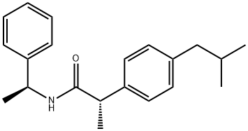 (S,S)-N-(1-페닐에틸)이부프로펜아미드 구조식 이미지