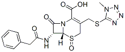 [6R-(6alpha,7beta)]-3-[[(1-methyl-1H-tetrazol-5-yl)thio]methyl]-8-oxo-7-(phenylacetamido)-5-thia-1-azabicyclo[4.2.0]oct-2-ene-2-carboxylic acid 5-oxide 구조식 이미지