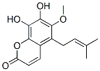 7,8-Dihydroxy-6-methoxy-5-(3-methyl-2-butenyl)-2H-1-benzopyran-2-one Structure