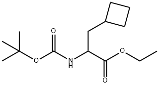 에틸2-(tert-부톡시카르보닐아미노)-3-시클로부틸프로파노에이트 구조식 이미지