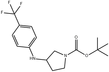1-BOC-3-(4-ТРИФТОРМЕТИЛ-ФЕНИЛАМИНО)-ПИРРОЛИДИН структурированное изображение