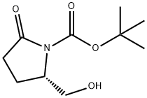 tert-Butyl (2S)-2-(hydroxymethyl)-5-oxopyrrolidine-1-carboxylate 구조식 이미지