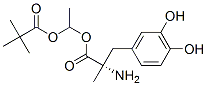 1-(2,2-dimethylpropionyloxy)ethyl 3-hydroxy-alpha-methyl-L-tyrosinate 구조식 이미지