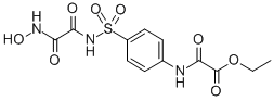 ((4-((((Hydroxyamino)oxoacetyl)amino)sulfonyl)phenyl)amino)oxoacetic a cid ethyl ester Structure