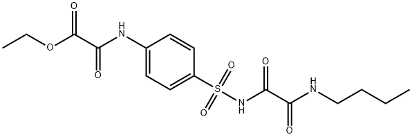 Acetic acid, ((4-((((butylamino)oxoacetyl)amino)sulfonyl)phenyl)amino) oxo-, ethyl ester Structure