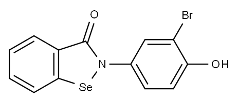 1,2-Benzisoselenazol-3(2H)-one, 2-(3-bromo-4-hydroxyphenyl)- 구조식 이미지