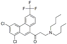 3-(dibutylamino)-1-[1,3-dichloro-6-(trifluoromethyl)-9-phenanthryl]propan-1-one  구조식 이미지