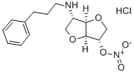 1,4:3,6-Dianhydro-2-deoxy-2-((3-phenylpropyl)amino)-L-iditol 5-nitrate  monohydrochloride 구조식 이미지