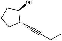Cyclopentanol, 2-(1-butynyl)-, trans- (9CI) Structure