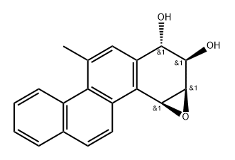 9,10-epoxy-7,8-dihydroxy-7,8,9,10-tetrahydro-5-methylchrysene 구조식 이미지