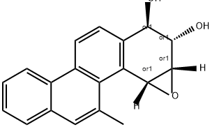 1,2-dihydroxy-epoxy-1,2,3,4-tetrahydro-5-methylchrysene 구조식 이미지
