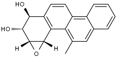 1,2-dihydroxy-epoxy-1,2,3,4-tetrahydro-5-methylchrysene 구조식 이미지