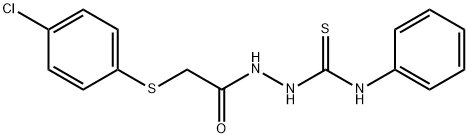 1-[2-(4-CHLOROPHENYLTHIO)ACETYL]-4-PHENYLTHIOSEMICARBAZIDE Structure