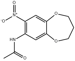 7-Acetamido-8-nitro-3,4-Dihydro-2H-1,5-benzodioxepine Structure
