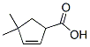 2-Cyclopentene-1-carboxylic acid, 4,4-dimethyl- (9CI) Structure