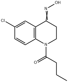 4(1H)-Quinolinone, 6-chloro-2,3-dihydro-1-(1-oxobutyl)-, 4-oxime 구조식 이미지