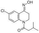 6-Chloro-1-(3-methyl-1-oxobutyl)-2,3-dihydro-4(1H)-quinolinone 4-oxime 구조식 이미지