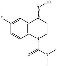 6-Fluoro-3,4-dihydro-4-(hydroxyimino)-N,N-dimethyl-1(2H)-quinolinecarb oxamide Structure