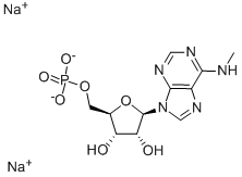 N6-METHYLADENOSINE 5'-MONOPHOSPHATE SODIUM SALT Structure