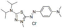 5-(diisopropylamino)-2-[[4-(dimethylamino)phenyl]azo]-3-methyl-1,3,4-thiadiazolium chloride 구조식 이미지