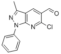 6-CHLORO-3-METHYL-1-PHENYL-1H-PYRAZOLO[3,4-B]PYRIDINE-5-CARBALDEHYDE 구조식 이미지