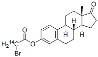 Estra-1,3,5(10)-trien-17-one, 3-((bromoacetyl-2-14C)oxy)- 구조식 이미지