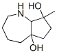 Cyclopent[b]azepine-5a,8(1H)-diol, octahydro-8-methyl- (9CI) 구조식 이미지