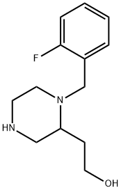 2-[1-(2-플루오로벤질)-2-피페라지닐]에탄올 구조식 이미지
