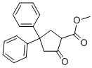메틸4,4-디페닐-2-옥소시클로펜탄카르복실레이트 구조식 이미지