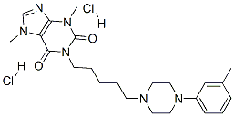3,7-dimethyl-1-[5-[4-(3-methylphenyl)piperazin-1-yl]pentyl]purine-2,6- dione dihydrochloride 구조식 이미지