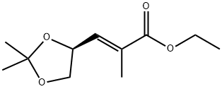 (2E)-3-[(4S)-2,2-DiMethyl-1,3-dioxolan-4-yl]-2-Methyl-2-propenoic acid ethyl ester 구조식 이미지
