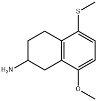 8-Methoxy-5-(methylthio)-2-tetralinamine 구조식 이미지