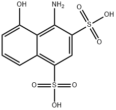 4-amino-5-hydroxynaphthalene-1,3-disulphonic acid 구조식 이미지