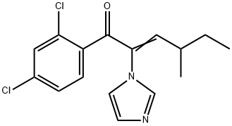 2-Hexen-1-one,  1-(2,4-dichlorophenyl)-2-(1H-imidazol-1-yl)-4-methyl- 구조식 이미지