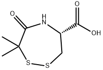 (R)-4,5,6,7-Tetrahydro-7,7-dimethyl-6-oxo-3H-1,2,5-dithiazepine-4-carboxylic acid 구조식 이미지