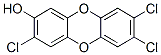 2-hydroxy-3,7,8-trichlorodibenzo-4-dioxin 구조식 이미지