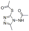 S-[4-(acetylamino)-5-methyl-4H-1,2,4-triazol-3-yl] ethanethioate Structure