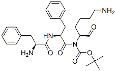 t-butoxycarbonyl-phenylalanyl-phenylalanyl-lysinal Structure