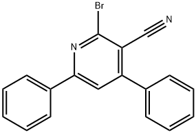 2-BroMo-4,6-diphenylnicotinonitrile 구조식 이미지