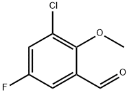 Benzaldehyde, 3-chloro-5-fluoro-2-methoxy- Structure