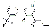 3-butanoyl-1-methyl-5-[3-(trifluoromethyl)phenyl]pyridin-4-one Structure