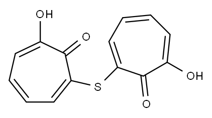 2,2'-Thiobis(7-hydroxy-2,4,6-cycloheptatrien-1-one) 구조식 이미지