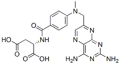 L-Aspartic acid, N-(4-(((2,4-diamino-7-pteridinyl)methyl)methylamino)b enzoyl)- Structure