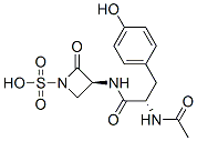 (3S)-3-[[(S)-2-Acetylamino-3-(4-hydroxyphenyl)-1-oxopropyl]amino]-2-oxo-1-azetidinesulfonic acid 구조식 이미지